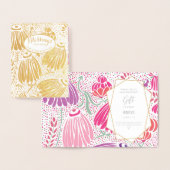 Real Gold Foil Floral Baby Dusche Segnungen Folienkarte (Anzeige)