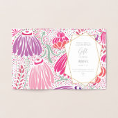 Real Gold Foil Floral Baby Dusche Segnungen Folienkarte (Innenseite)