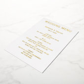 Real Gold Foil Gay Wedding Menü Folieneinladung (Gedreht)