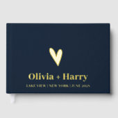 Real Gold Foil Herzlich willkommen im Goldenen Tes Gästebuch (Vorderseite)