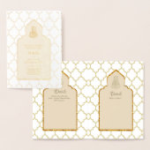 REAL Gold Foil Islamic Wedding Einladung NIKAH (Anzeige)