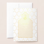 REAL Gold Foil Islamic Wedding Einladung NIKAH (Rückseite mit Umschlag)