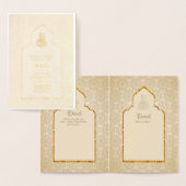 REAL Gold Foil Islamic Wedding Einladung NIKAH (Anzeige)