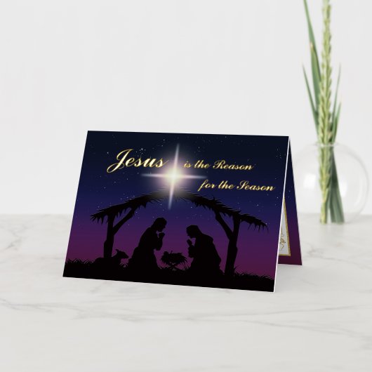 REAL Gold Foil Jesus ist die Geburtskarte des Verr (Vorderseite)