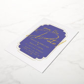 Real GOLD Foil Lila Save the Date Hochzeit Folieneinladung (Gedreht)