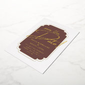 Real Gold Foil Moderne Hochzeit retten das Datum L Folieneinladung (Gedreht)