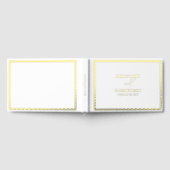 Real Gold Foil Moderne White & Gold Hochzeit Gästebuch (Voll)