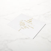 Real Gold Foil Monogram Wedding RSVP Folie Einladungspostkarte (Gedreht)
