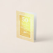 Real Gold Foil Muster 50 Jahre Jubiläum Vielen Dan Folienkarte (Vorderseite)