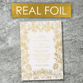Real Gold Foil Paradies für Kletterhexen: Folieneinladung