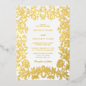 Real Gold Foil Paradies für Kletterhexen: Folieneinladung (Vorderseite)