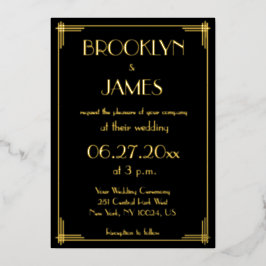 Real Gold Foil Parco Civico-Ciani Folieneinladung