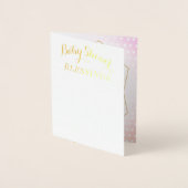 Real Gold Foil Rainbow Baby Girl Shower Segnungen Folienkarte (Vorderseite)