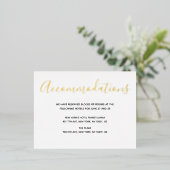 Real Gold Foil Script Hochzeitskarten Folie Einladungspostkarte (Stehend vorne)