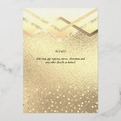 REAL GOLD FOIL Sonntag Muttertag Bruch Folieneinladung (Rückseite)