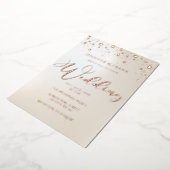 Real Gold Foil Spots Modernes Perlencent Elegant Folieneinladung (Gedreht)