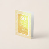 Real Gold Foil Stripes 50 Jahre Danke Folienkarte (Vorderseite)