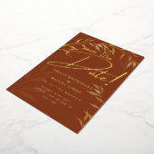 Real GOLD FOIL Terracotta Save the Date Hochzeit Folieneinladung (Gedreht)