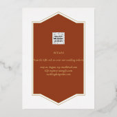 Real GOLD Foil Terracotta Save the Date Hochzeit Folieneinladung (Rückseite)