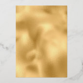 Real Gold Foil Wedding Foliage Blätter Frame Folieneinladung (Rückseite)