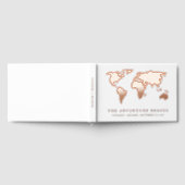 Real Gold Foil | Weltkarte Hochzeit Gästebuch (Voll)