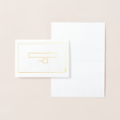Real Gold Foil White Gold Hochzeit Platzkarte Folienkarte (Anzeige)