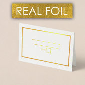 Real Gold Foil White Gold Hochzeit Platzkarte Folienkarte