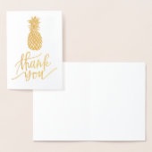 REAL Gold Folie Tropische Ananas Vielen Dank Folienkarte (Anzeige)