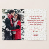 Real Gold Happy New Year Foto Folienkarte (Innenseite)