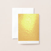Real Gold Happy New Year Typografy Snowflake Folienkarte (Rückseite mit Umschlag)