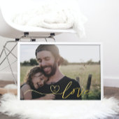 Real Gold | LIEBE HERZ | Kalligrafisches Foto Foliendrucke