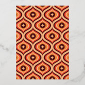 Real Gold Mid Mod Retro Arch Brunch Brautparty Folieneinladung (Rückseite)