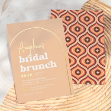 Real Gold Mid Mod Retro Arch Brunch Brautparty
