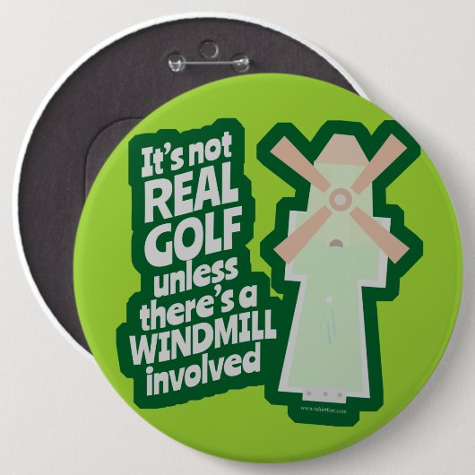 Real Golf hat eine Windmühle Button (Vorne & Hinten)