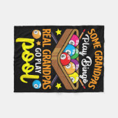 Real Grandpas Funny Pool Player Billiard Billiard Fleecedecke (Vorderseite (Horizontal))