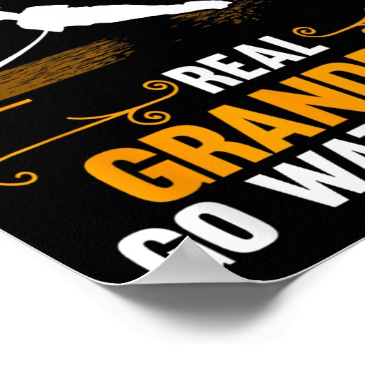 Real Grandpas Go Wasserski Rafting Rafting Poster (Ecke)