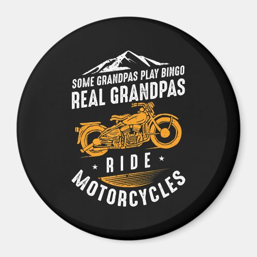 Real Grandpas Motorrad Geschenk für Biker Magnet (Vorne)