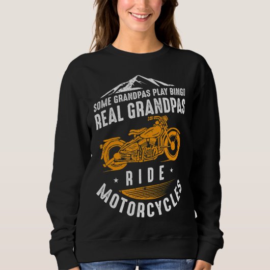 Real Grandpas Motorrad Geschenk für Biker Sweatshirt (Vorderseite)
