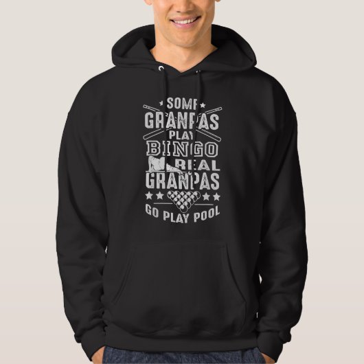 Real Grandpa's Play Pool, Billiard  Hoodie (Vorderseite)