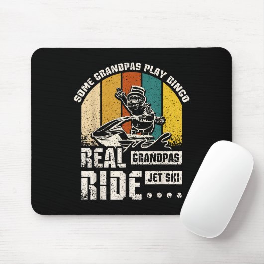Real Grandpas Ride Jet Ski Mousepad (Mit Mouse)