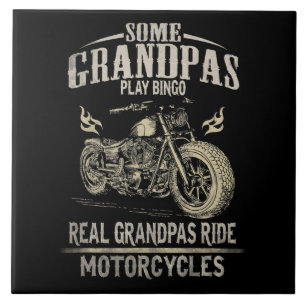 Real Grandpas Ride Motorrad Geschenk für Grandpas. Fliese