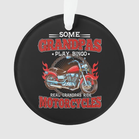Real Grandpas Ride Motorräder Motorrad Lover Ornament (Vorderseite)