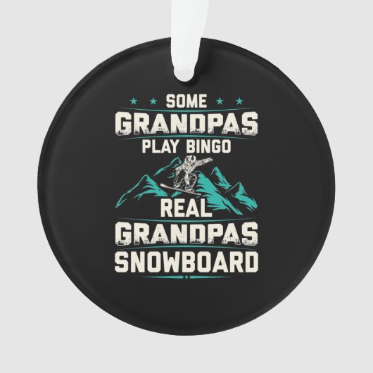 Real Grandpas Snowboard Ornament (Vorderseite)