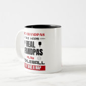 Real Grandpas Spielen Pickleball Funny Senior Play Zweifarbige Tasse (Vorderseite Links)