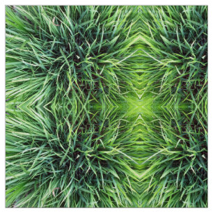 Real Grass Muster in Shades von Vivid Green Stoff
