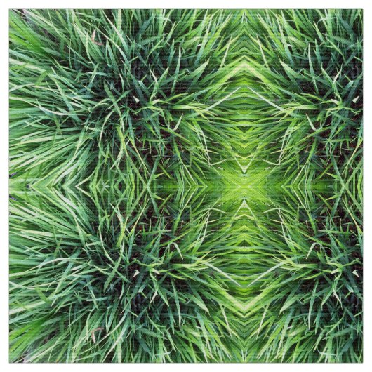Real Grass Muster in Shades von Vivid Green Stoff (Muster)