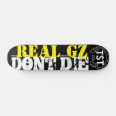 REAL GZ DONT DIE Skateboard, 7¾ Zoll Deck Skateboard (Horizontal)