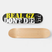 REAL GZ DONT DIE Skateboard, 7¾ Zoll Deck Skateboard (Horizontal)