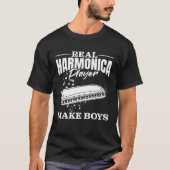 Real Harmonica Player Make Boys Harmonica Player T-Shirt (Vorderseite)