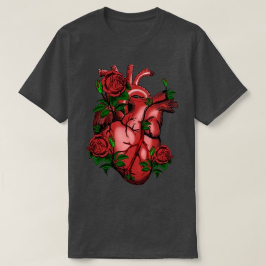 Real heart and roses T-Shirt (Design vorne)